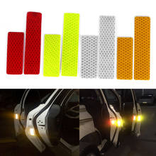 2Pc New Universal Luminous Car Door Bumper Reflective Strips Stickers Safety Driving Warning Mark Strip Car Styling Auto Decal 2024 - buy cheap