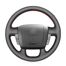 Hand-stitched Black Genuine Leather Car Steering Wheel Cover for Peugeot Boxer 2006-2019 Citroen Jumper Relay Fiat Ducato 2024 - buy cheap