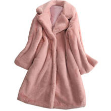 Faux Fur Coat Warm Thick Winter Long Coat Women Soft Fluffy Jacket Faux Fur Overcoat Pink White Green Grey Black Jacket Female 2024 - buy cheap