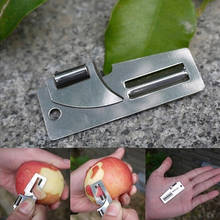 Практичный многофункциональный инструмент 2 в 1, нержавеющая сталь, двойная Овощечистка, карманный консервный нож для повседневного использования, оптовая продажа, полезный карманный нож 2024 - купить недорого