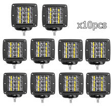 10pcs 4Inch LED Pod Light Bars Off Road Driving Fog Lights 12V 24V LED Cubes Lights for Truck Boat Pickup ATV UTV SUV Car Parts 2024 - buy cheap