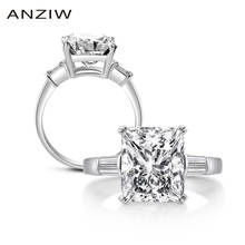 5ct Big Square Rings Rectangle Cut Princess Ring 925 Solid Sterling Silver Gorgeous Jewellry Western Style Aneis Wedding Rings 2024 - buy cheap
