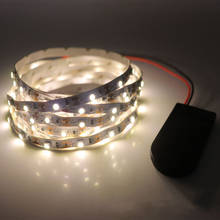 Fita de led smd3528 60leds/m, dc 5v alimentado por botão, flexível, fita led à prova d'água 5mm 8mm, pcb para decoração diy de natal 2024 - compre barato