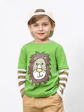 Kids Clothes New 2020 Spring Autumn For 2-8 9 10 Yrs Children Tops Patchwork Cartoon Animal Baby Kids Boys Long Sleeve T-Shirts 2024 - buy cheap