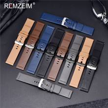 REMZEIM Genuine Leather Watchband 18mm 20mm 22mm 24mm Quick Release Smart Watch Strap for Samsung Galaxy Watch With buckle 2024 - buy cheap