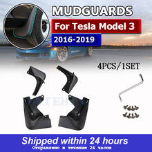 2020 novo 4 pçs/pçs/set mud flaps para tesla modelo 3 2016-2019 mudflaps respingo guardas lama aleta mudguards 2024 - compre barato