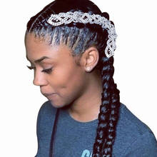 Rhinestone Dirty Twist Braid Hair Comb Chain Accessories Headwear for Women Luxury Crystal Hair Jewelry Clips Hip-Hop Headpiece 2024 - buy cheap