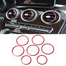 7PCS ABS Air Condition Air Vent Outlet Ring Cover Trim Accessorise for Mercedes Benz C GLC Class W205 X253 Car Styling 2024 - buy cheap