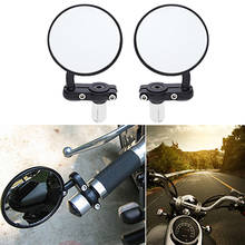 1 Pair 7/8" 22mm Universal Motorcycle Scooter Mirrors Aluminum Black Handle Bar End Rear View Side Mirrors Motor Accessories 2024 - buy cheap