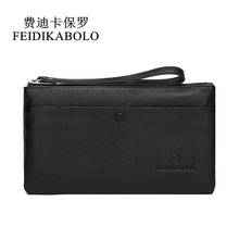 FEIDIKABOLO 2020 New Long Wallets Genuine Leather Men Clutch Bag Fashion Cowhide Man Purse Clutch Business Hand Bags Coin Purse 2024 - buy cheap