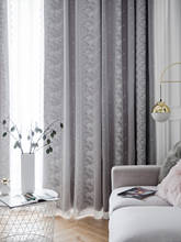 Cortinas personalizadas simples de tul y tela para ventana, cortinas modernas para sala de estar, comedor y dormitorio, opacas 2024 - compra barato