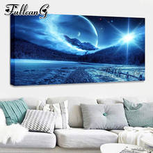 FULLCANG Winter night landscape large diamond painting 5d diy full square round drill mosaic embroidery sale home decor FC3161 2024 - buy cheap