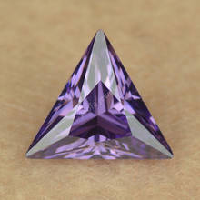 Sale 5A 3x3~12x12mm Triangle Shape Cut Light Purple Red Color Synthetic Cubic Zircon Stone Loose CZ Zirconia Gems For Jewelry 2024 - buy cheap