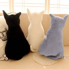 Симпатичная мягкая плюшевая игрушка в виде кошки-тени для спины, 30 см/45 см, диванная подушка, подушка для сиденья, мягкая мультяшная подушка, подарок для детей на день рождения 2024 - купить недорого