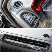Lapetus Matte / Carbon Fiber Look Interior For Honda Vezel / HR-V 2014 - 2020 Dashboard Air AC Outlet Vent Cover Trim 5Pcs / Set 2024 - buy cheap