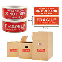 250pcs/roll 1x3Inch Warning Sticker Fragile Handle Caution Thank You Labels Transport Packaging Remind Labels 2024 - buy cheap