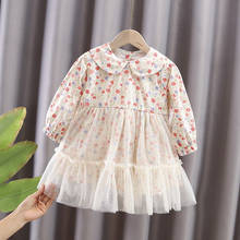 Roupas florais de manga longa para bebês, trajes para meninas, roupas de bebê para aniversários, vestidos princesas, trajes de primavera 2024 - compre barato