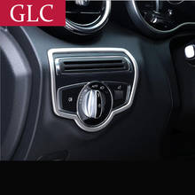 Автомобильная консоль, кнопки переключения фар, декоративная рамка, накладка, наклейки для Mercedes Benz GLC X205 GLC200 260 300, аксессуары 2024 - купить недорого