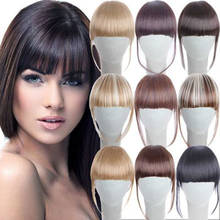 Flequillo falso de alta calidad para mujer adulta, flequillo falso con Clip en flequillo, negro, marrón, Rubio, accesorios de peinado para el cabello, 1 ud. 2024 - compra barato