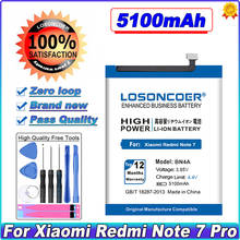 LOSONCOER BN4A 5100mAh Battery For Xiaomi Redmi Note7 Note 7 M1901F7C Mobile Phone Battery +Free Tools in stock 2024 - buy cheap