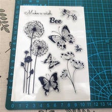 Dandelion and Butterfly Clear Stamps for DIY Scrapbooking Card Making Photo Album Crafts Transparent Seal New Rubber Stamps 2024 - buy cheap