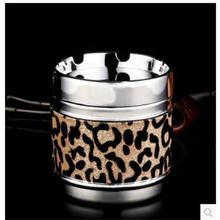 European Style Home Decoration Creative Crystal Dermatoglyph Car Ashtray With Lid Rotary Switch Seal On-board Ashtrays 2024 - buy cheap