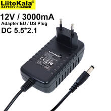 Liitokala Lii-500S Lii-S6 12v 3a adaptador de alimentação monitor porta dc 5.5*2.1mm ue/eua plug entrada ac 100-240v 2024 - compre barato