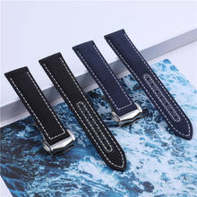 20mm Black Blue Fabric Leather Canvas Watchband For Omega Seamaster 300 AQUA TERRA 150 Watch Strap Folding Buckle Accessories 2024 - buy cheap