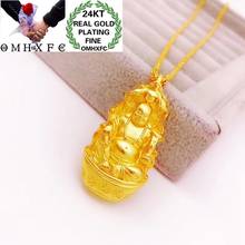 OMHXFC Jewelry Wholesale YM399 European Fashion Fine Woman Man Party Birthday Wedding Gift The Buddha 24KT Gold Pendant Charm 2024 - buy cheap