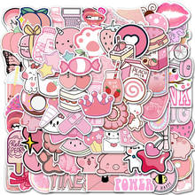 10/30/50/100PCS Cartoon Kawaii Pink Stickers For Girls Luggage Laptop Guitar Skateboard Bicycle Car Decal Toy Sticker Kids Gift 2024 - buy cheap