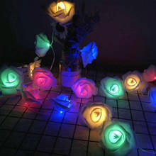 2pcs/lot Rose LED Fairy String Light Battery Powered Wedding Valentine's Day Event Party Garland Decor Luminaria For Wife's Gift