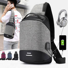 Small usb charge shoulder bag men messenger bags male waterproof sling men chest bag 2022 new waterproof crossbody bags 2024 - buy cheap