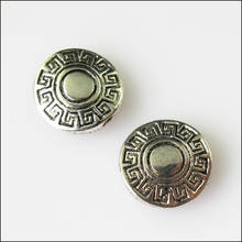 25 New Round Flower Charms Tibetan Silver Tone Spacer Beads 10mm 2024 - buy cheap