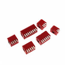 10pcs/lot Slide Type Lateral Switch Module 2 3 4 5 6 8 Bit 2.54mm Position Way DIP Red Pitch Toggle Switch Red Snap Switch 2024 - buy cheap