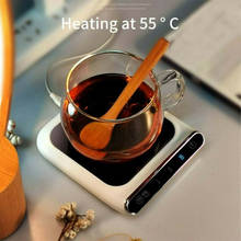 3 modos inteligente caneca copo aquecedor para casa escritório leite/café/bebida aquecedor inteligente almofada de aquecimento melhor ideia presente 2024 - compre barato