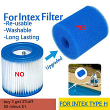 For Intex Type H Washable Reusable Swimming Pool Foam Filter Sponge Filter Sponges Sponge column Reusable Washable Biofoam 2024 - купить недорого