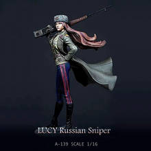 1/16 Resin Figure Kits Caucasian female sniper soldier resin soldier  self-assembled A-139 2024 - купить недорого