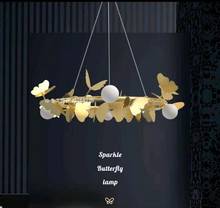 Butterfly chandelier post modern bedroom guest dining room golden study ball room cloakroom Nordic modern minimalist chandelier 2024 - buy cheap