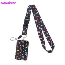 Ransitute R1552 Colorful Heart-shaped Fashion Lanyards ID Badge Holder Bus Pass Case Cover Slip Bank Credit Card Holder Strap 2024 - buy cheap