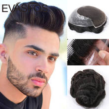 EVASOFS Men's Wig Natural Hairline Q6 Swiss Lace Thin PU Male Wig Remy Human Hair Replacement System Hair Prosthesis Toupee Men 2024 - buy cheap