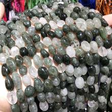 Cuentas de cuarzo verde rutilado con piedra Natural, cuentas de cristal de forma Irregular para la fabricación de joyas, accesorios de pulsera y collar DIY 2024 - compra barato