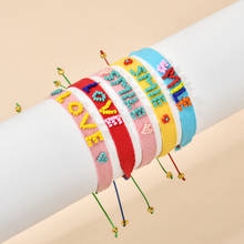 ZMZY Cute Bracelets for Girls Jewelry Miyuki Bracelet Jewellery Handmade Rainbow Letter Love Jewellery Wholesale Pulsera 2024 - buy cheap