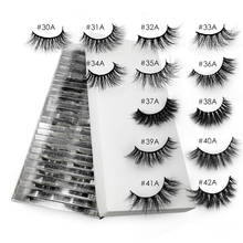 False Eyelashes 20/30/40/50pcs Lashes Wholesale Mink Eyelashes In Bulk Mink Lashes Natural Fluffy eyelashes for Makeup 2024 - buy cheap