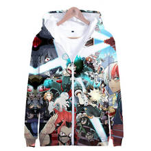 My Hero Academia Zipper Jacket Boku No Hero Academia 3D Hoodie Anime Cosplay Costume School Uniforms Mens Hoodies Sweatshirts 2024 - buy cheap