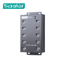 Sipolar 10 Port Industrial Metal usb 2.0 hub for Litecoin mining Bitcoin Miners with power adapter 1 Year Warranty 2024 - buy cheap