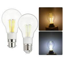 LED Bulb Home Shope Decoration 3W 4W 6W Lamps AC 85-265V DC  12V A55 E27 LED COB Filament Light B22 Bayonet Cold Warm White Lamp 2024 - buy cheap