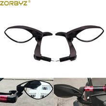 Zorbyz alavanca de proteção de mão para motocicleta, 7/8 ", 22mm, buzinas pretas, dobrável, barra anti-queda, espelho lateral para honda yamaha 2024 - compre barato