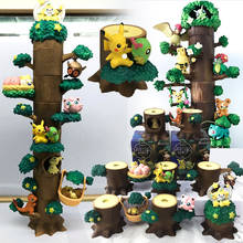 Takara Tomy 8pcs/set Pocket Monster Pokemon Tree Doll Eevee Snorlax Kids Gifts Model Toys Pikachu Action Figure 2024 - buy cheap