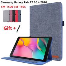 Case For Samsung Galaxy T500 T505 T507 Case Folding Stand Tablet Cover for Samsung Galaxy Tab A7 10.4" 2020 SM-T500 T505 +pen 2024 - buy cheap