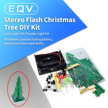 Носки с трехмерной аппликацией в виде 3D Рождественская елка светодиодный DIY Kit Красный/Зеленый/Желтый RGB светодиодный вспышка цепи комплект электронный набор для развлечения 2024 - купить недорого